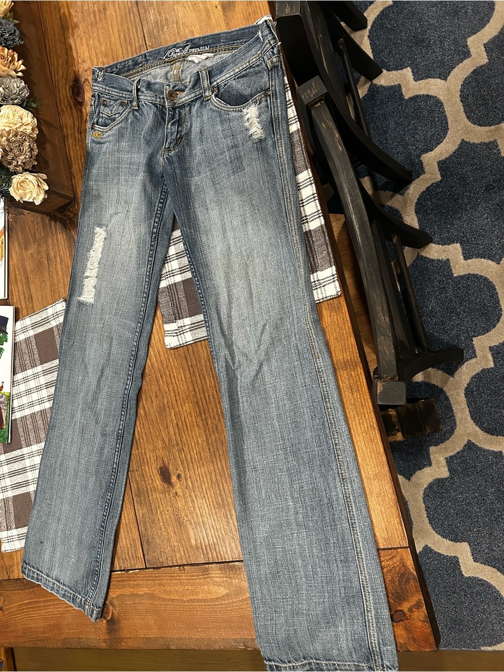Rare Vintage Y2K O’Neill Premium Low Rise Distressed Bootcut Flare Jeans
